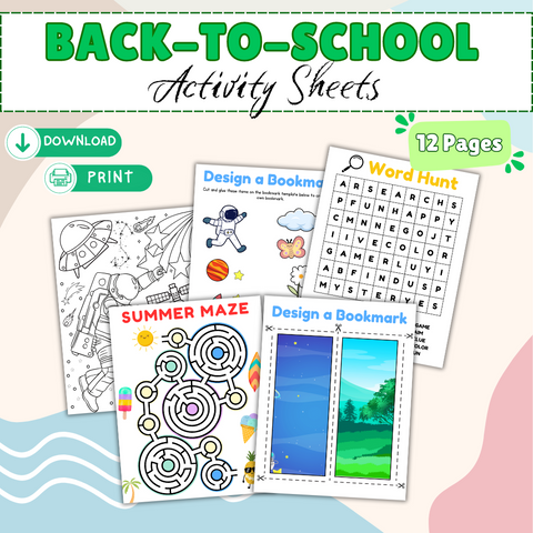 Printable Activity Pages for Kids Ages 8โ12 โ Fun & Educational PDF Workbook