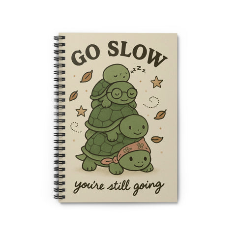 Charming Turtle-Themed Spiral Notebook | Motivational Journal for Artists, Students, Nature Lovers, Mindfulness, Eco-friendly Gift