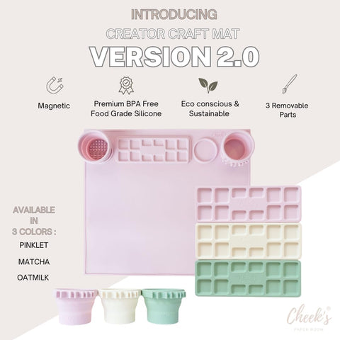 Cheek’s Paper Room-Creator Silicone Craft Mat v2.0 – Oatmilk 15×17