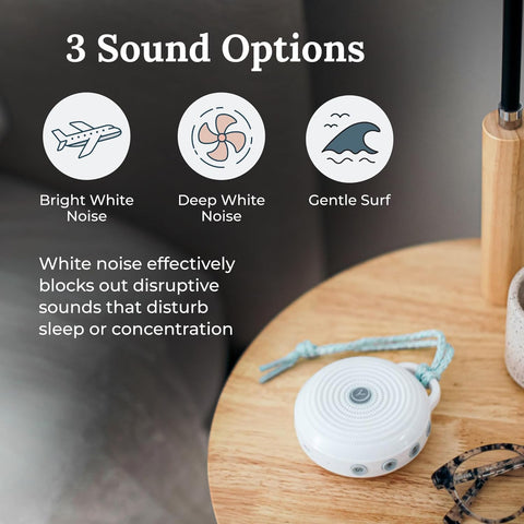Yogasleep Rohm Portable White Noise Machine – 3 Natural Sounds, Volume Control (Adults, Kids & Baby)