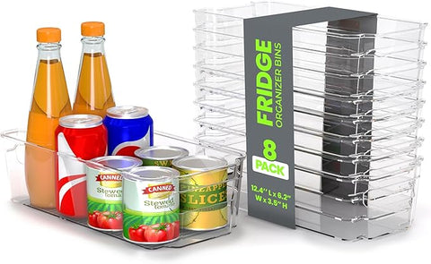 Utopia Home Stackable Clear Pantry Bins – Set of 8