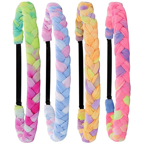 FROG SAC 4 Braided Headbands for Girls