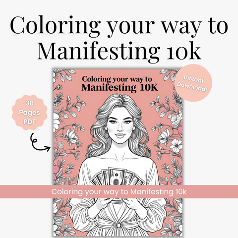 Coloring Your Way To 10K โ Printable Motivational Money Tracker & Coloring Pages for Women