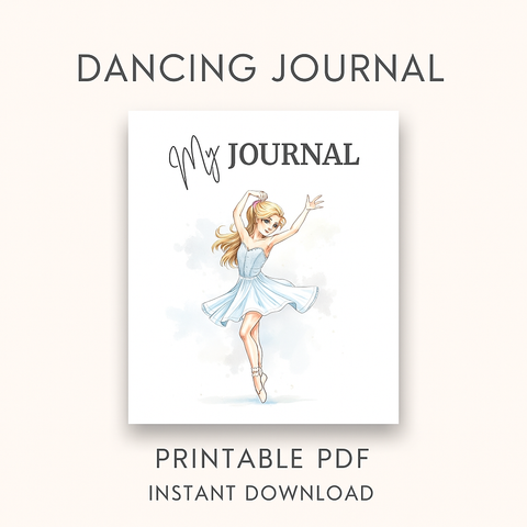 Printable Dancing Journal | Weekly Dance Practice Tracker | Digital PDF Journal | Dance Routine Planner | Instant Download