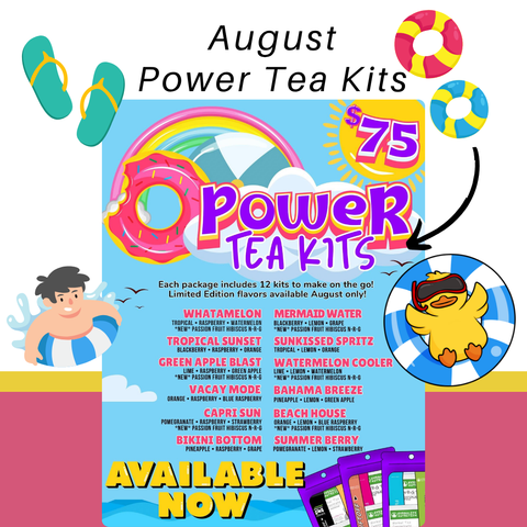 Power Tea Kits โ 12 Pack โข August Limited Flavors