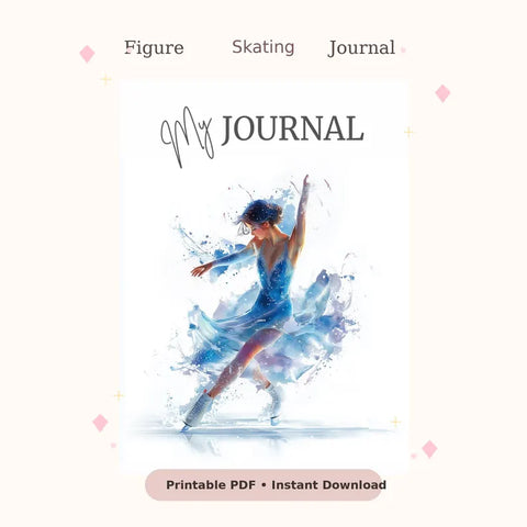 Figure Skating Journal Printable | Skating Practice Log | Ice Skating PDF Planner | Weekly Tracker | Digital Download