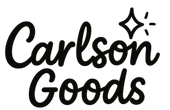 Logo of Carlson Goods with a star accent on a white background